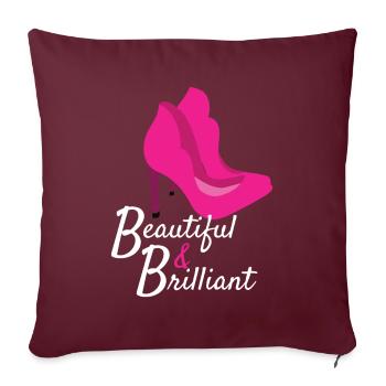 Beautiful & Brilliant High Heels Mode - Sofakissenbezug 45 x 45 cm - Burgunderrot - Vorne