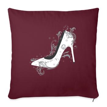 Fashion High Heels Mode - Sofakissenbezug 45 x 45 cm - Burgunderrot - Vorne
