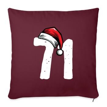 71 Numéro Noël - Housse de coussin décorative 45 x 45 cm - bordeaux - Devant