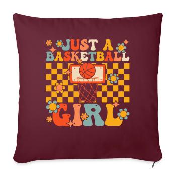 Joueur groovy - Housse de coussin décorative 45 x 45 cm - bordeaux - Devant