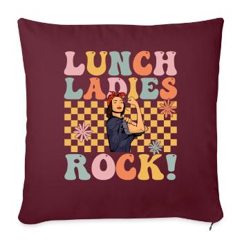 Groovy Cafeteria Worker Lunch Lady - Sofakissenbezug 45 x 45 cm - Burgunderrot - Vorne