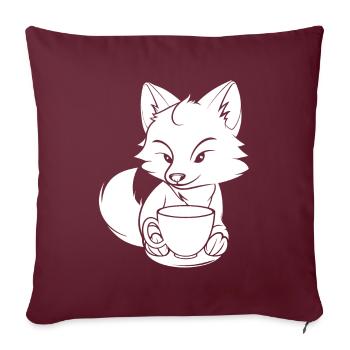 Café Fuchs - Housse de coussin décorative 45 x 45 cm - bordeaux - Devant