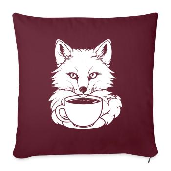 Café Fuchs - Housse de coussin décorative 45 x 45 cm - bordeaux - Devant