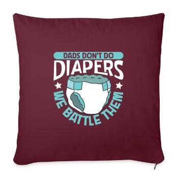 Couches Dads Fight - Lange pour bébé - Housse de coussin décorative 45 x 45 cm - bordeaux - Devant