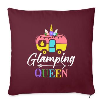 Glamper femelle - Housse de coussin décorative 45 x 45 cm - bordeaux - Devant
