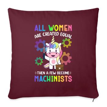 CNC-Maschine - Sofakissenbezug 45 x 45 cm - Burgunderrot - Vorne