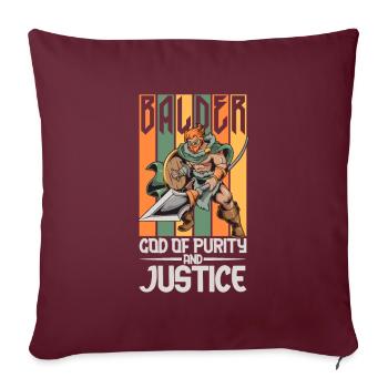Wikinger Gott Balder - Sofakissenbezug 45 x 45 cm - Burgunderrot - Vorne