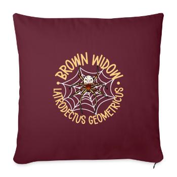 Veuve grise - Housse de coussin décorative 45 x 45 cm - bordeaux - Devant
