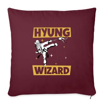 Hyung Zauberer - Tang Soo Do - Sofakissenbezug 45 x 45 cm - Burgunderrot - Vorne