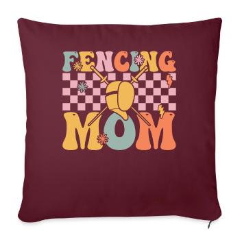 Groovy Foil Sabre Escrimeur - Housse de coussin décorative 45 x 45 cm - bordeaux - Devant