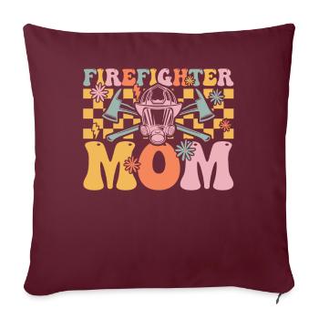 Lutte contre les incendies groovy - Housse de coussin décorative 45 x 45 cm - bordeaux - Devant