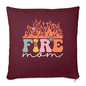 Groovy Pompier Femme Lutte Contre L’incendie - Housse de coussin décorative 45 x 45 cm - bordeaux - Devant