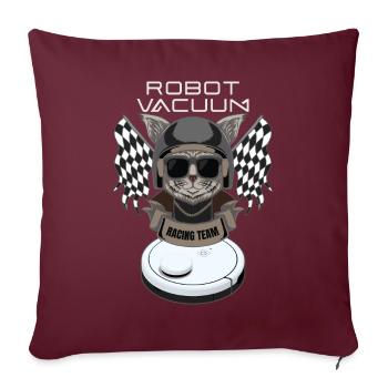 Saugroboter Racing Team Saugerroboter - Sofakissenbezug 45 x 45 cm - Burgunderrot - Vorne