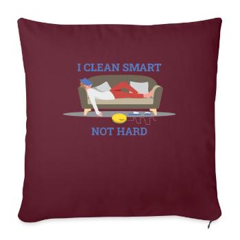I Clean Smart Saugroboter Saugerroboter - Sofakissenbezug 45 x 45 cm - Burgunderrot - Vorne