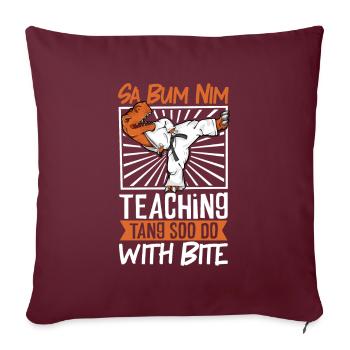 TREX - Sa Bum Nim - Tang Soo Do Trainer - Sofakissenbezug 45 x 45 cm - Burgunderrot - Vorne