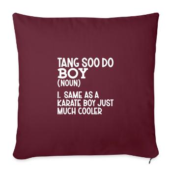 Tang Soo Do Junge - Sofakissenbezug 45 x 45 cm - Burgunderrot - Vorne