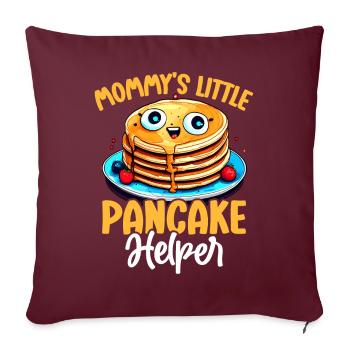 Lustiger Pfannkuchenbäcker Kinder - Sofakissenbezug 45 x 45 cm - Burgunderrot - Vorne