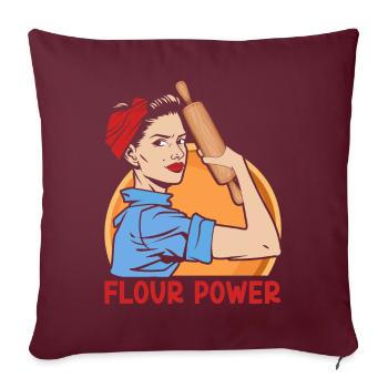Crépière drôle - Housse de coussin décorative 45 x 45 cm - bordeaux - Devant