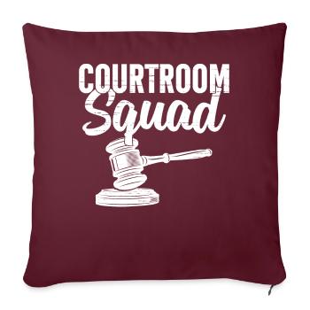 Étudiant en droit Diplôme en droit Futur avocat - Housse de coussin décorative 45 x 45 cm - bordeaux - Devant