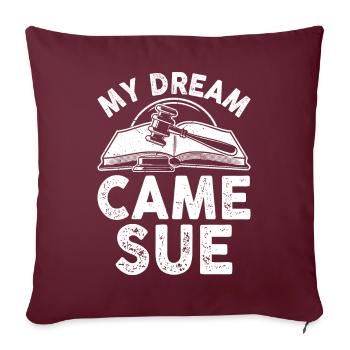 Drôle d’étudiant en droit Faculté de droit Future Juris - Housse de coussin décorative 45 x 45 cm - bordeaux - Devant