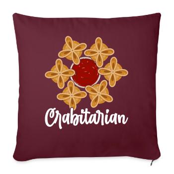 Drôle de crabe Rangoon Cuisine chinoise - Housse de coussin décorative 45 x 45 cm - bordeaux - Devant