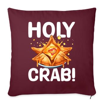 Drôle de crabe Rangoon Cuisine chinoise - Housse de coussin décorative 45 x 45 cm - bordeaux - Devant