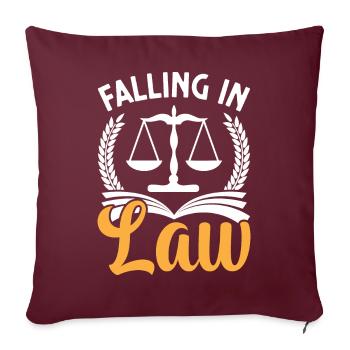 Drôle d’étudiant en droit Faculté de droit Future Juris - Housse de coussin décorative 45 x 45 cm - bordeaux - Devant