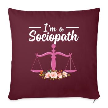 Drôle d’étudiant en droit Faculté de droit Future Juris - Housse de coussin décorative 45 x 45 cm - bordeaux - Devant