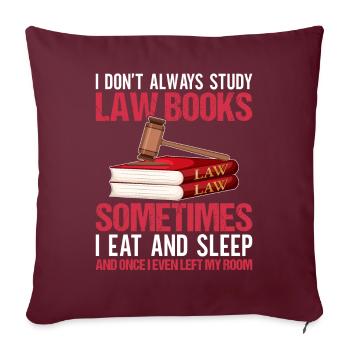 Drôle d’étudiant en droit à la faculté de droit - Housse de coussin décorative 45 x 45 cm - bordeaux - Devant