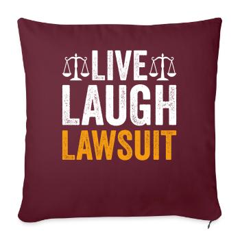 Étudiant en droit Diplôme en droit Futur avocat - Housse de coussin décorative 45 x 45 cm - bordeaux - Devant
