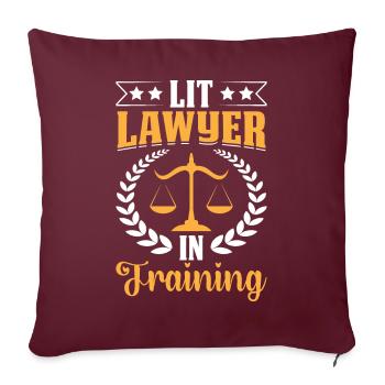Étudiant en droit Diplôme en droit Futur avocat - Housse de coussin décorative 45 x 45 cm - bordeaux - Devant