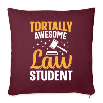 Diplôme de droit Futur Avocat - Housse de coussin décorative 45 x 45 cm - bordeaux - Devant