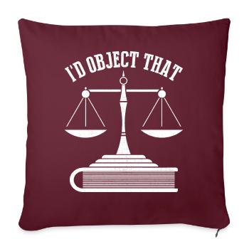 Drôle d’étudiant en droit Faculté de droit Future Juris - Housse de coussin décorative 45 x 45 cm - bordeaux - Devant