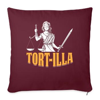 Drôle d’étudiant en droit Avenir de la faculté de droit - Housse de coussin décorative 45 x 45 cm - bordeaux - Devant