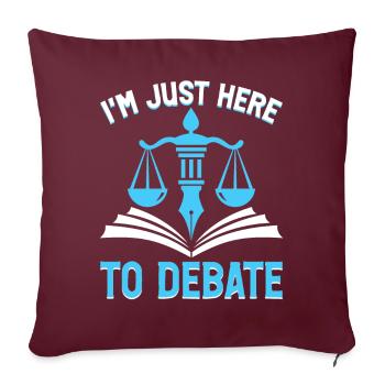 Étudiant en droit Diplôme en droit Futur avocat - Housse de coussin décorative 45 x 45 cm - bordeaux - Devant