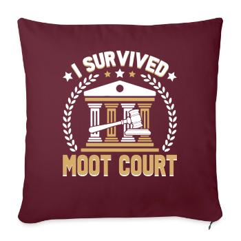 Étudiant en droit Diplôme en droit Futur avocat - Housse de coussin décorative 45 x 45 cm - bordeaux - Devant