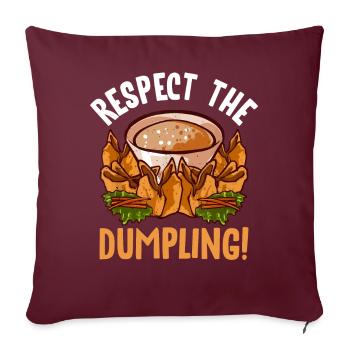 Drôle de crabe Rangoon Cuisine chinoise - Housse de coussin décorative 45 x 45 cm - bordeaux - Devant