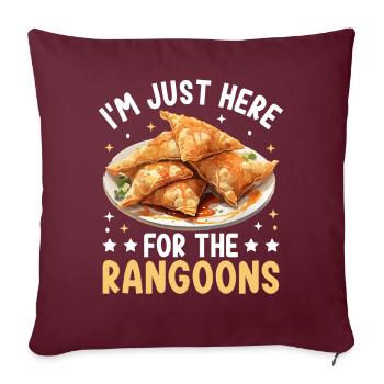 Drôle de crabe Rangoon Cuisine chinoise - Housse de coussin décorative 45 x 45 cm - bordeaux - Devant