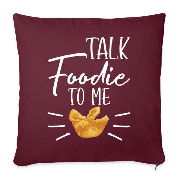 Drôle de crabe Rangoon Cuisine chinoise - Housse de coussin décorative 45 x 45 cm - bordeaux - Devant