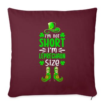 Drôle de Saint-Patrick irlandais - Housse de coussin décorative 45 x 45 cm - bordeaux - Devant