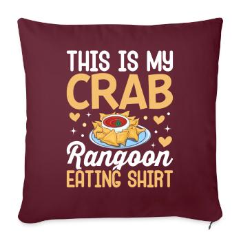Cuisine chinoise amusante - Housse de coussin décorative 45 x 45 cm - bordeaux - Devant