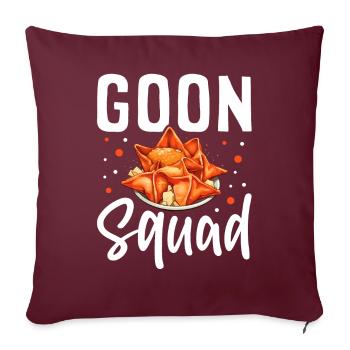 Drôle de crabe Rangoon Cuisine chinoise - Housse de coussin décorative 45 x 45 cm - bordeaux - Devant