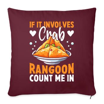 Cuisine chinoise amusante - Housse de coussin décorative 45 x 45 cm - bordeaux - Devant