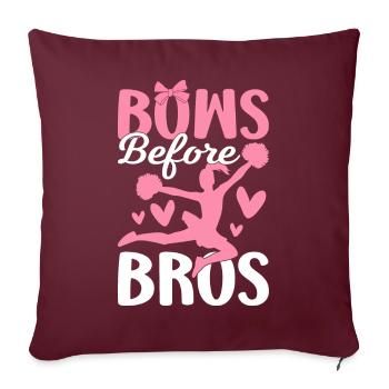 Pom-pom girl Cheerleader Cheer - Housse de coussin décorative 45 x 45 cm - bordeaux - Devant