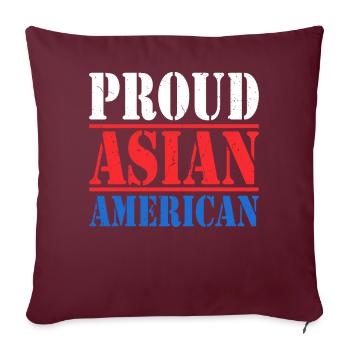 AAPI des îles du Pacifique - Housse de coussin décorative 45 x 45 cm - bordeaux - Devant