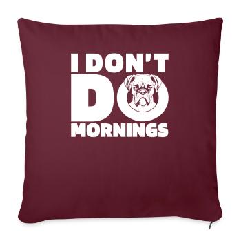 Boxer Chien Allemand Boxer Drôle - Housse de coussin décorative 45 x 45 cm - bordeaux - Devant