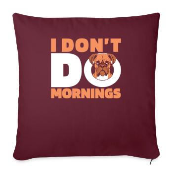 Boxer Chien Allemand Boxer Drôle - Housse de coussin décorative 45 x 45 cm - bordeaux - Devant