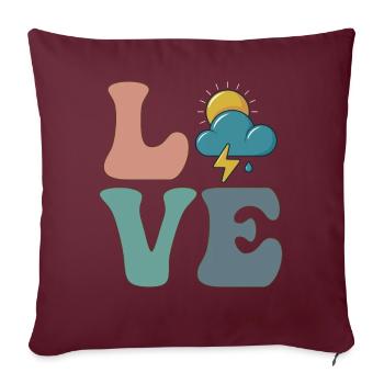 Météorologie Météorologue Météorologue - Housse de coussin décorative 45 x 45 cm - bordeaux - Devant