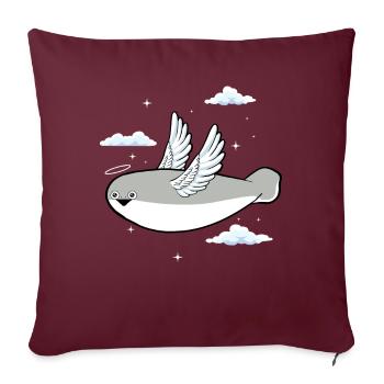 Sacabambaspis Poisson Meme Ange - Housse de coussin décorative 45 x 45 cm - bordeaux - Devant
