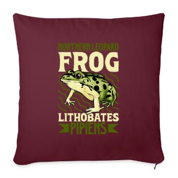 Leopardfrosch - Sofakissenbezug 45 x 45 cm - Burgunderrot - Vorne